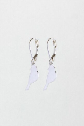 Cute bird earrings silver