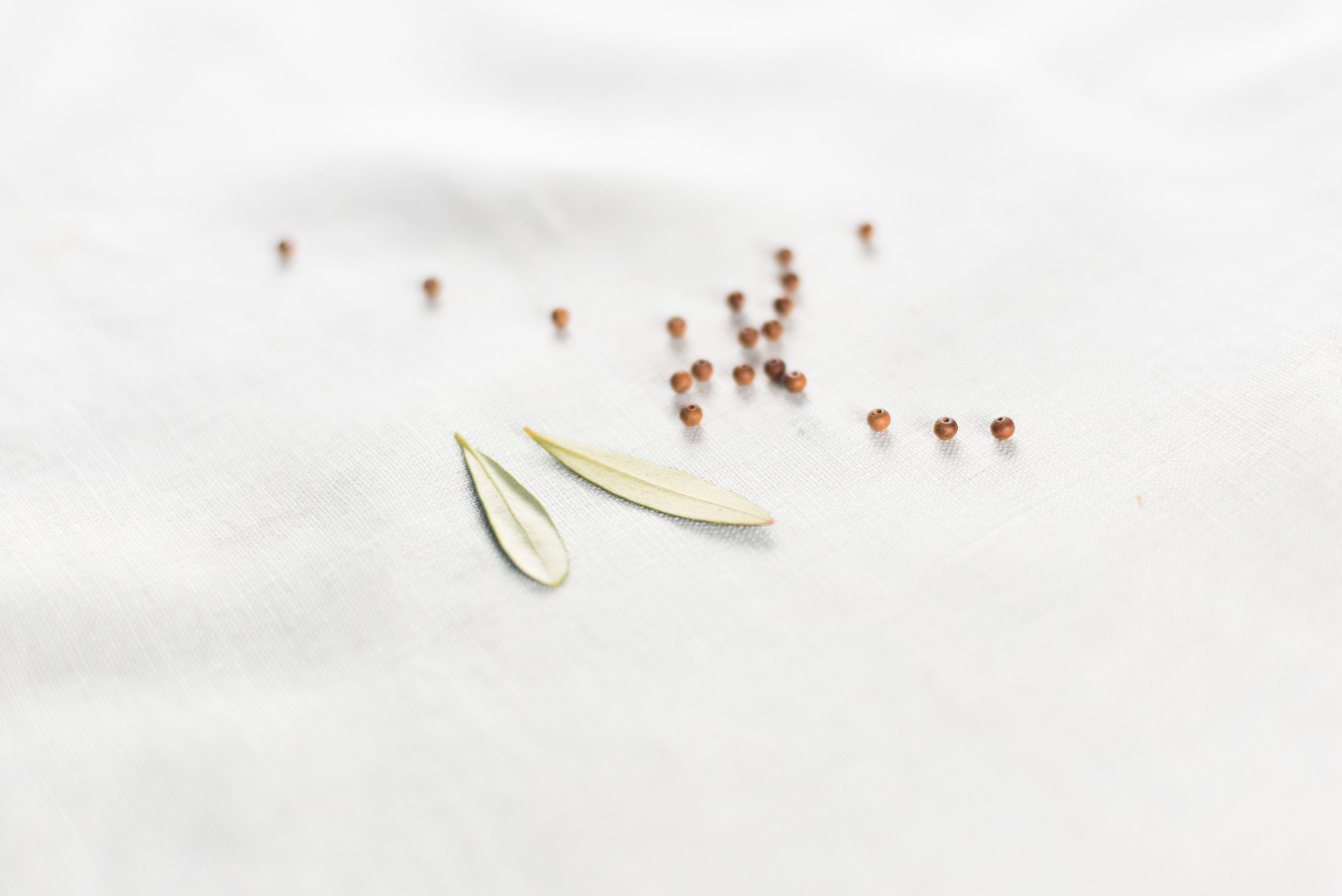 Julia Otilia Sandalwood Beads and Olive Leafs