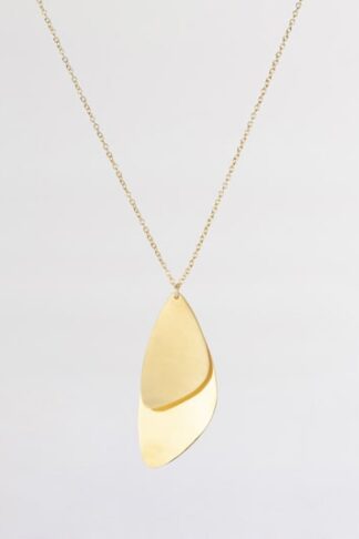 14K gold plated sustainable ethical conscious bridal Majestic Mussel necklace