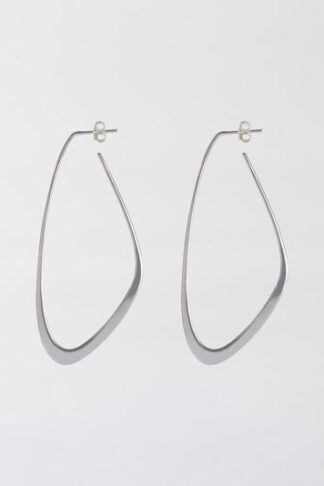 Silver sustainable ethical conscious bridal flow tide earrings