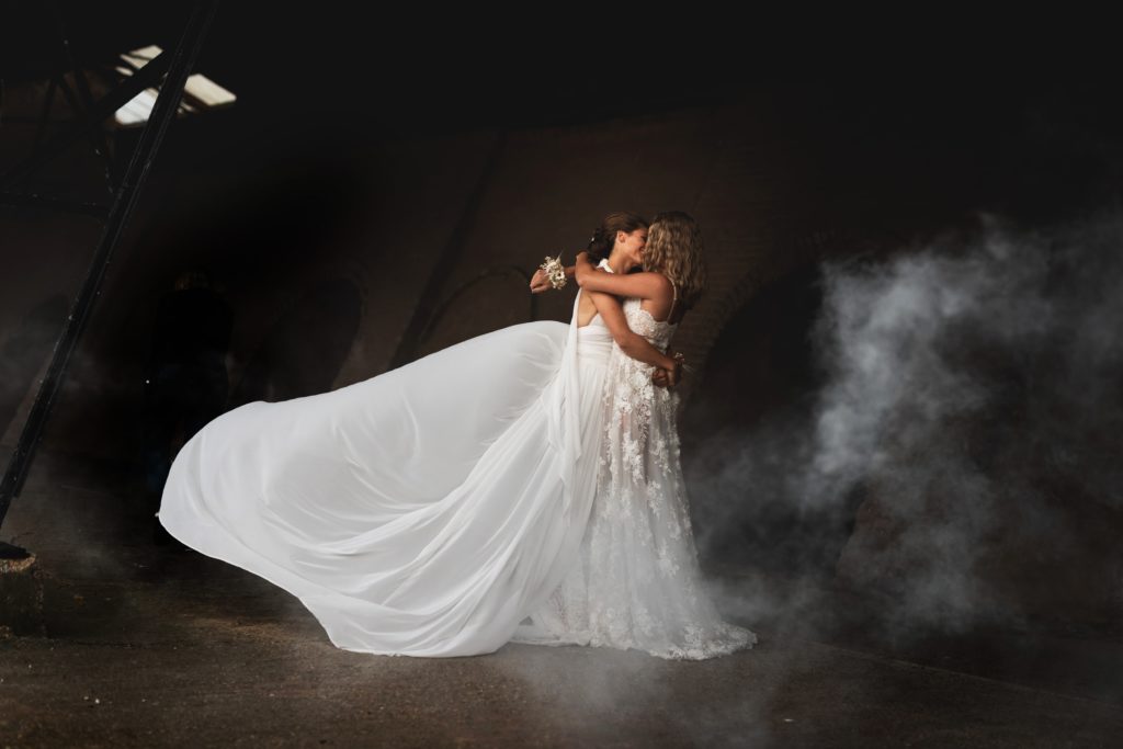 sustainable wedding jewellery dramatic wedding dress