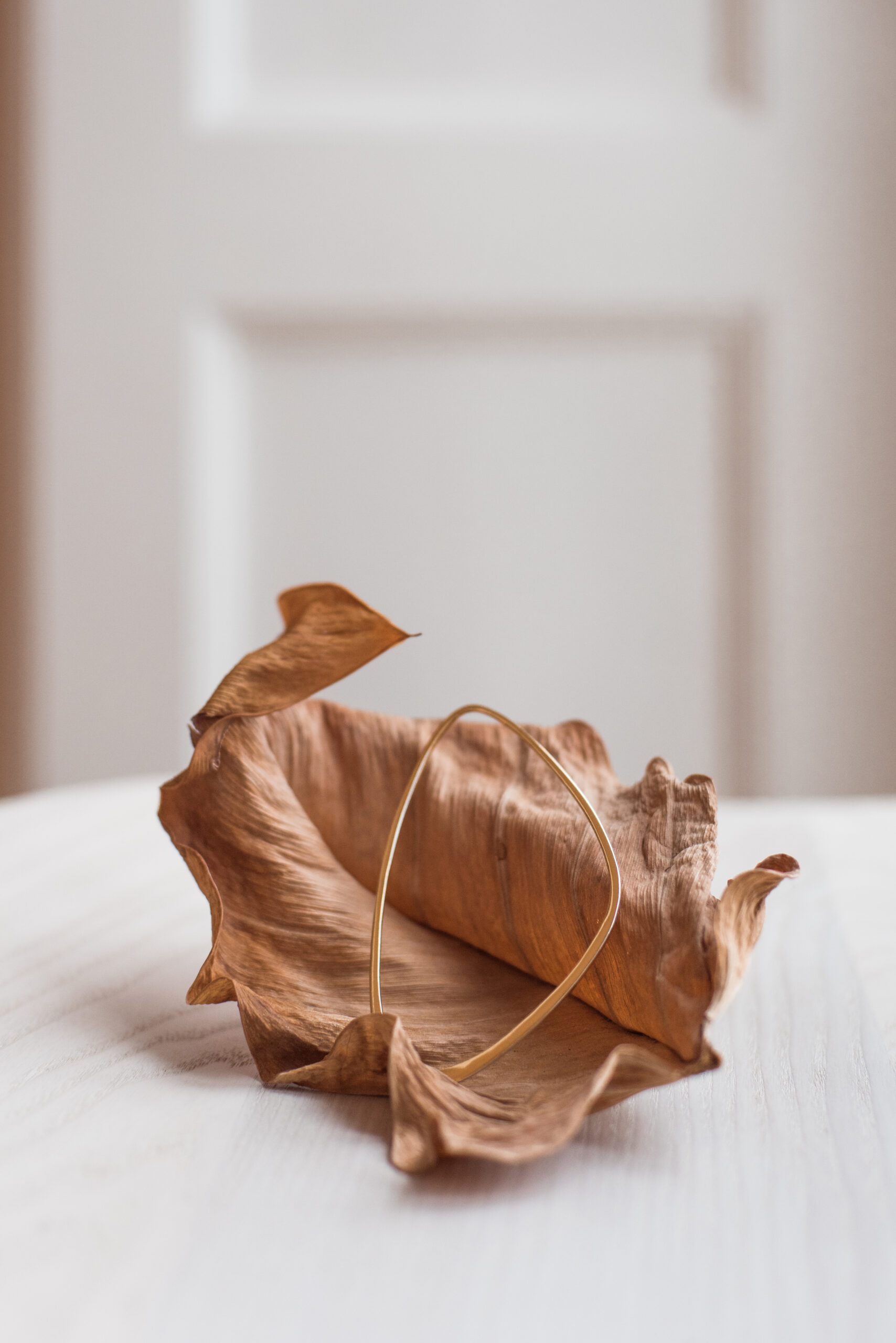 Sustainable ethical conscious Ocean bangle bracelet gold