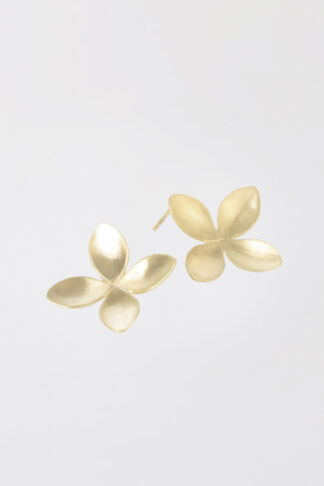 Bloom of life stud earrings with 14K gold plating