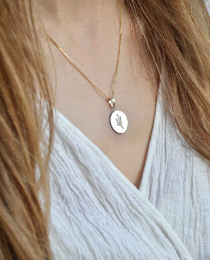 Serene Lavender necklace 45 cm solid gold – Julia Otilia